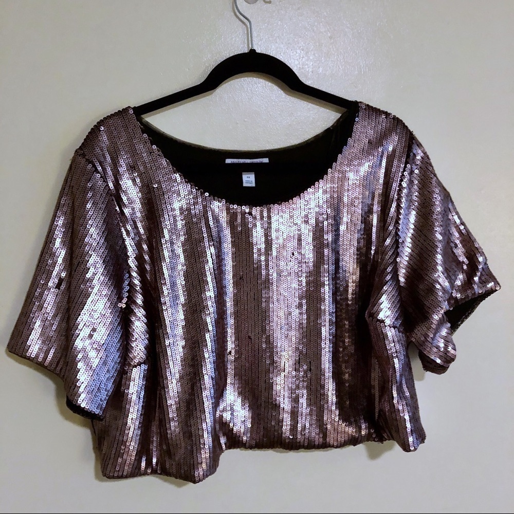 **2 for $15** Ashley Neil Tipton Boutique Sequin Crop Top 2XL